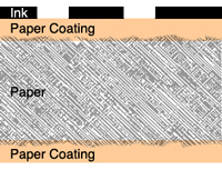 coated paper printed, no coating finish